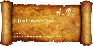 Ajtai Veréna névjegykártya